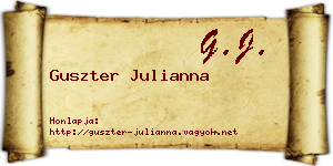 Guszter Julianna névjegykártya